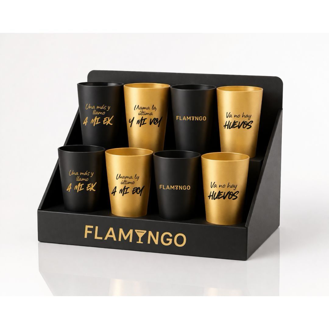 PACK DE VASOS PARA CUBATA FLAMYNGO