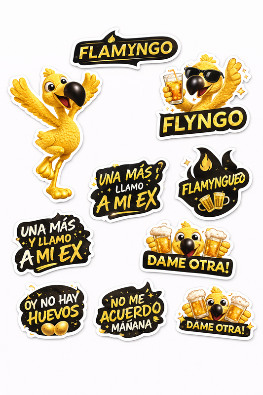 PACK DE PEGATINAS FLAMYNGO